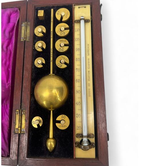 Antique Vintage 1800's Sikes Hydrometers Bar Distillery calculate alcohol proof - Picture 7 of 7